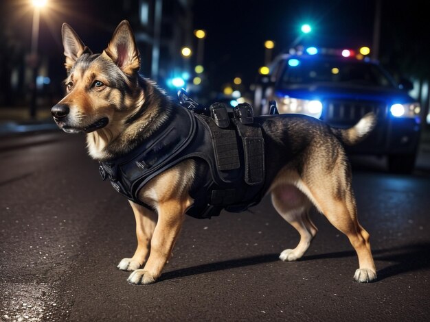 Photo un chien à la recherche d'un crime dans une escouade de chiens