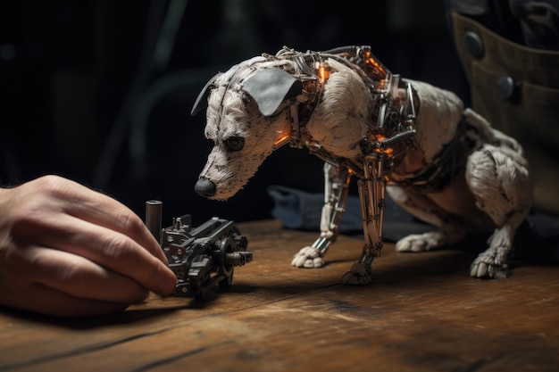 Un chien robot dans le futur