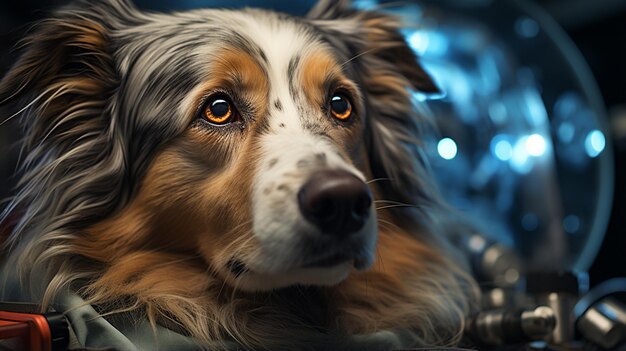 Chien en salle d'opération