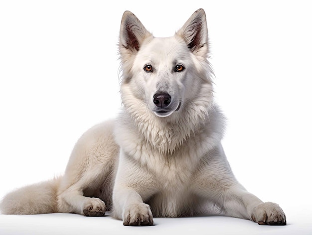 Photo un chien sarabi sur un fond blanc