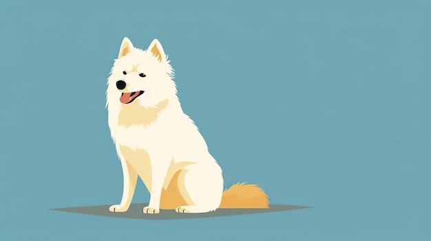 Chien unique cartoon flatflat illustration Minima listingle générative ai