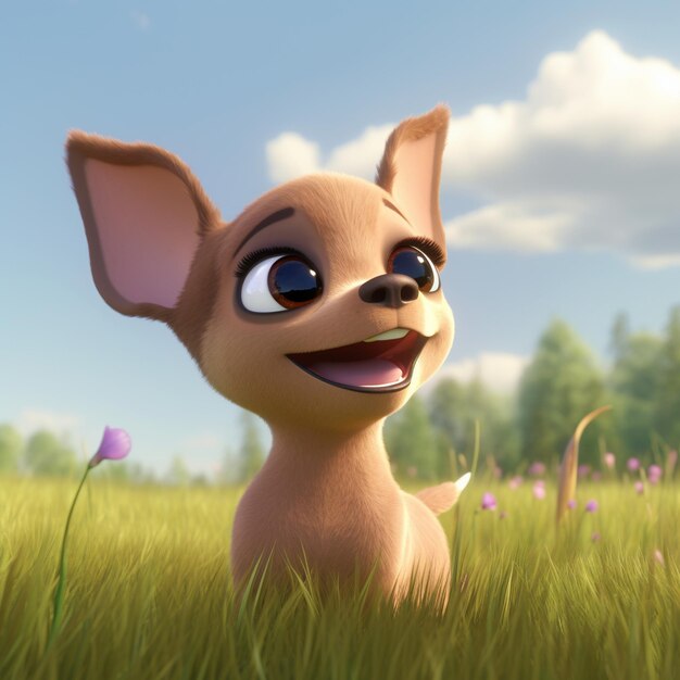 un chienPixar Styleanimation de Disney