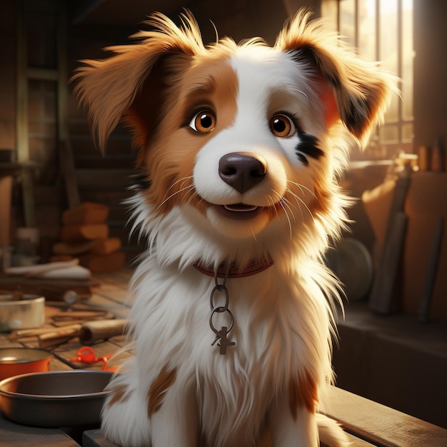 un chienPixar Styleanimation de Disney