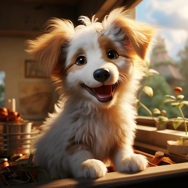 un chienPixar Styleanimation de Disney