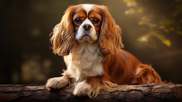 Les chiens adorables sont le Cavalier King Charles Spaniel.