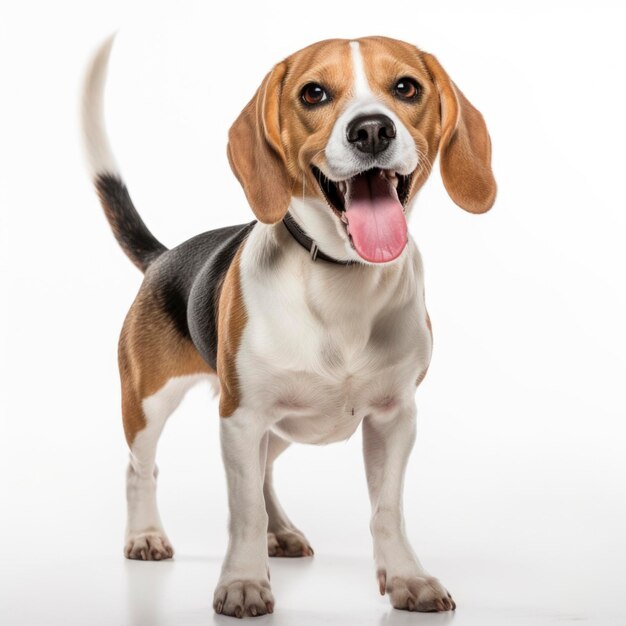 Des chiens amoureux sur un fond blanc isolé