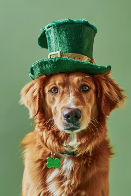 Des chiens en costume de lutin le jour de Saint-Patrick