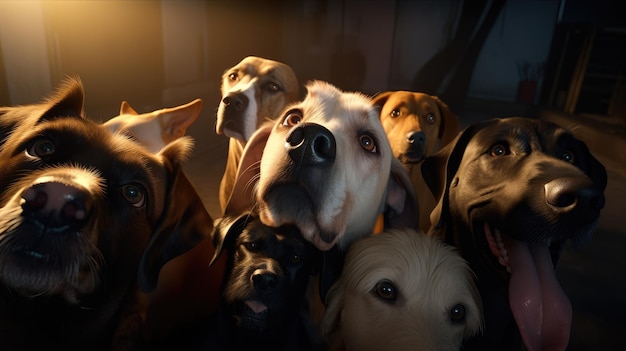 Les chiens du film