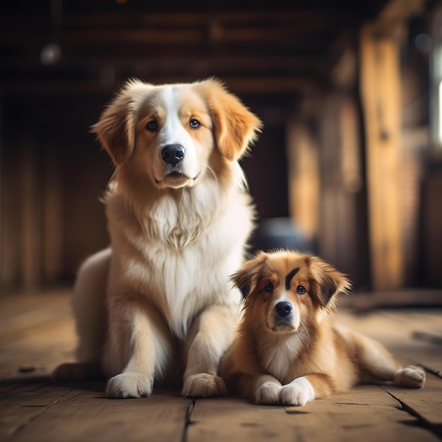 chiens mignons à la maison