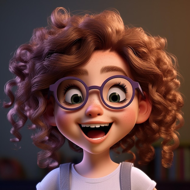 children_young_girl_with_cartoon_style_bold_with_curly_hair