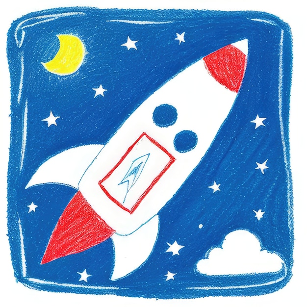 children039s dessin d'une fusée