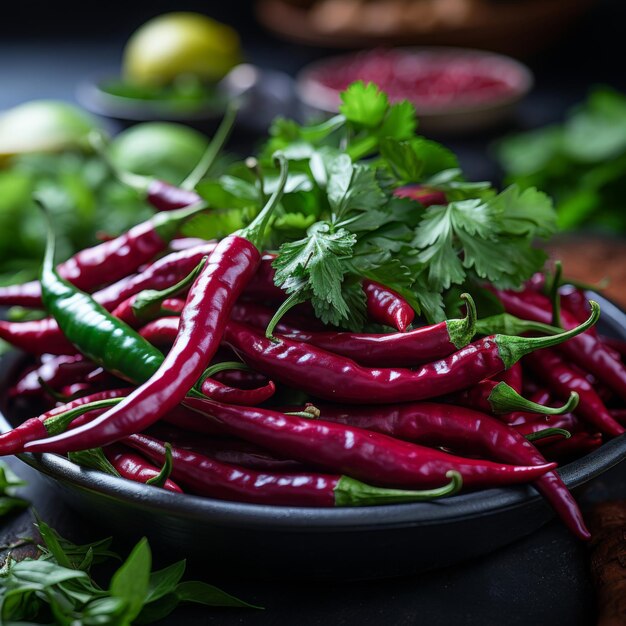 Photo chiles en vinaigre poivrons au piment marinés dans du vinaigre souvent servis en conserve