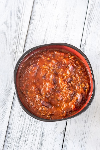 Chili avec de la viande