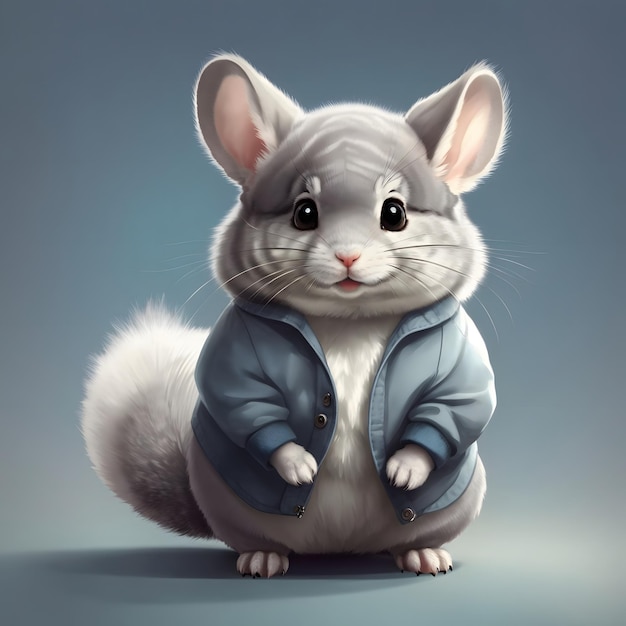 Chinchilla illustration AI Générative