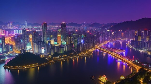 Chine Lumières de la ville de Chongqing