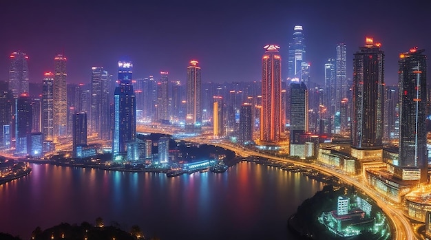 Chine Lumières de la ville de Chongqing