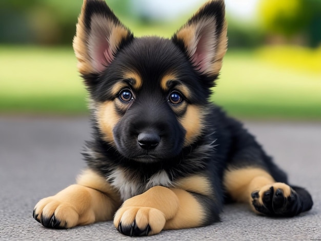 Un chiot berger allemand très mignon