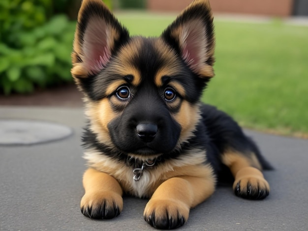 Un chiot berger allemand très mignon