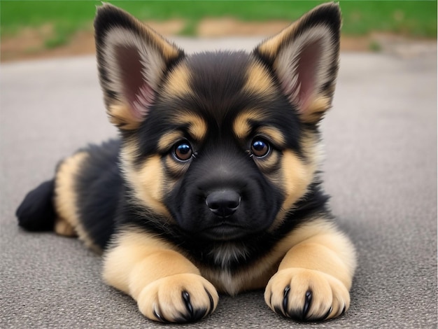 Un chiot berger allemand très mignon