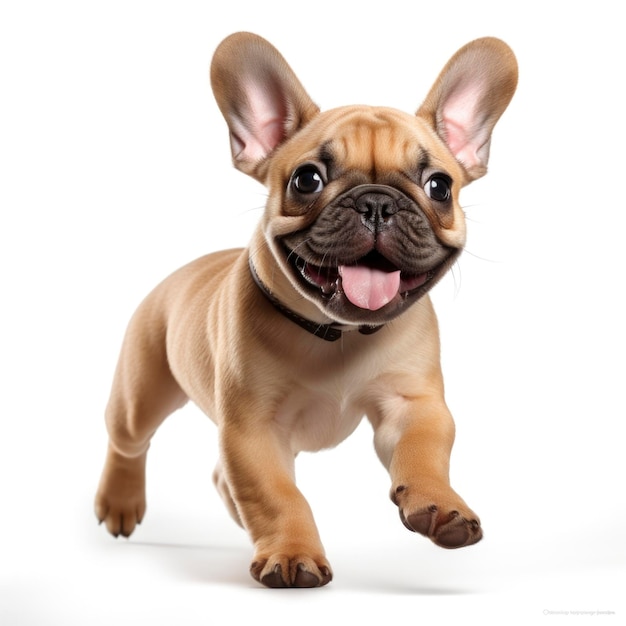 un chiot bouledogue coupé