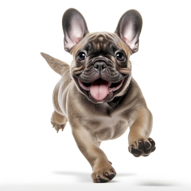 un chiot bouledogue coupé