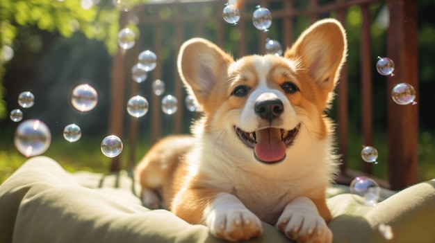 Chiot chien corgi mignon