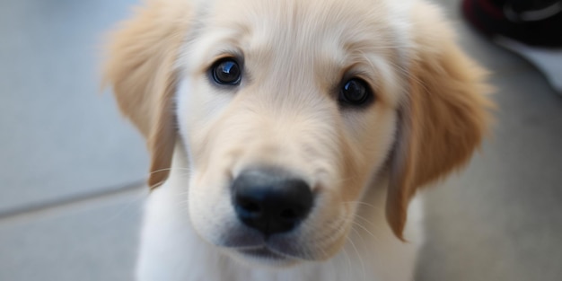 Un chiot golden retriever avec un nez noir