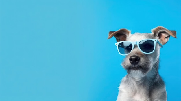 Un chiot heureux souriant sur un fond propre isolé