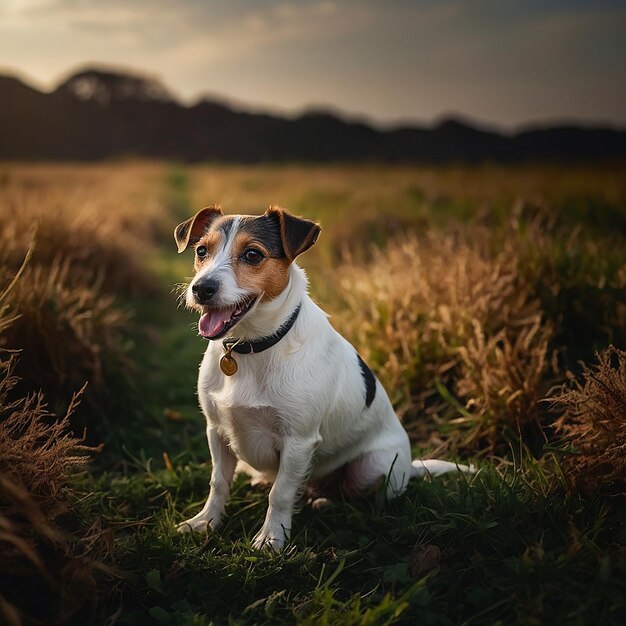 Photo le chiot de jack russell terrier