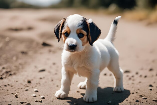 Un chiot mignon génère des images vives.