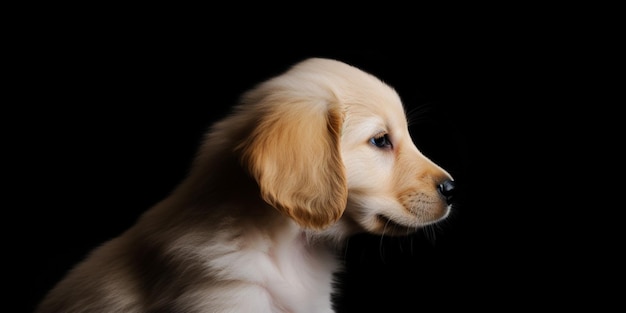 Un chiot regardant la caméra