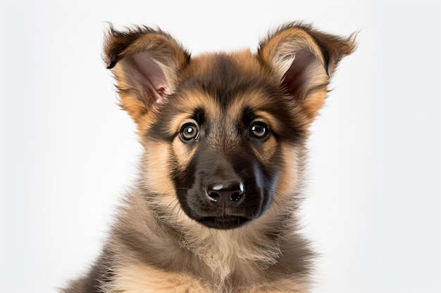 un chiot regarde la caméra