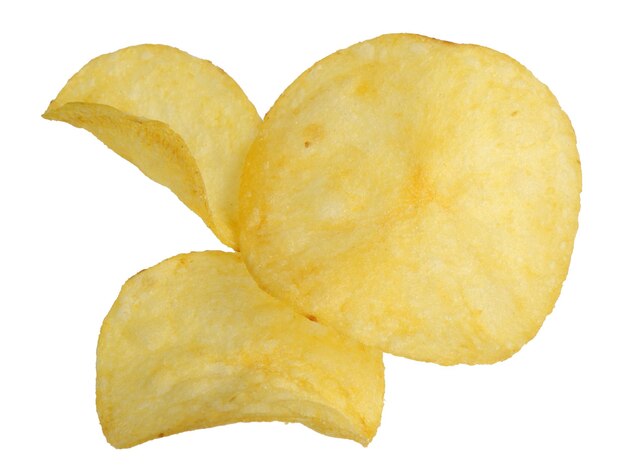 Chips sur fond blanc