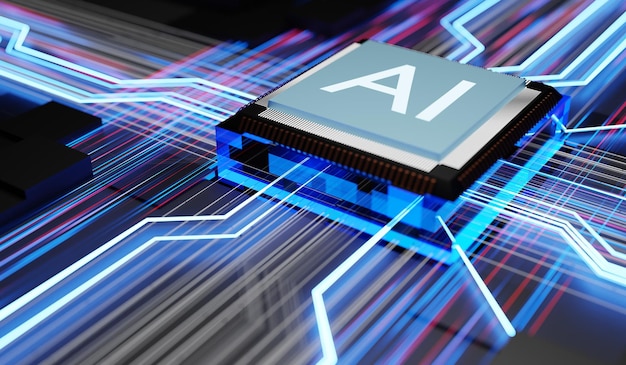Chips d'intelligence artificielle et de circuits imprimés, CPU d'arrière-plan, processeurs et ordinateurs