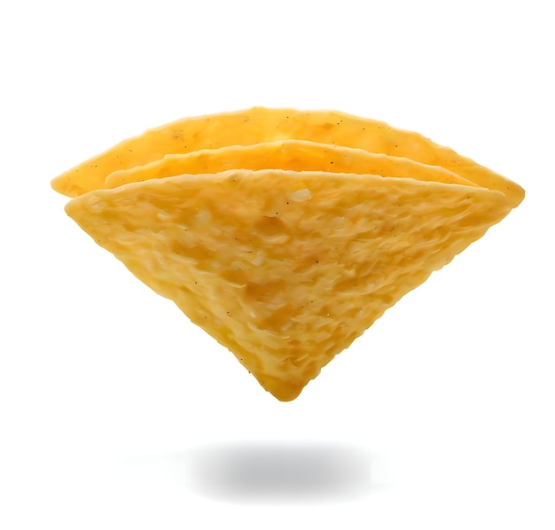Chips de maïs photo de forme triangulaire