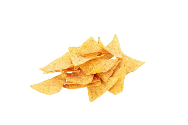 Chips de maïs de PNG isolés sur fond blanc