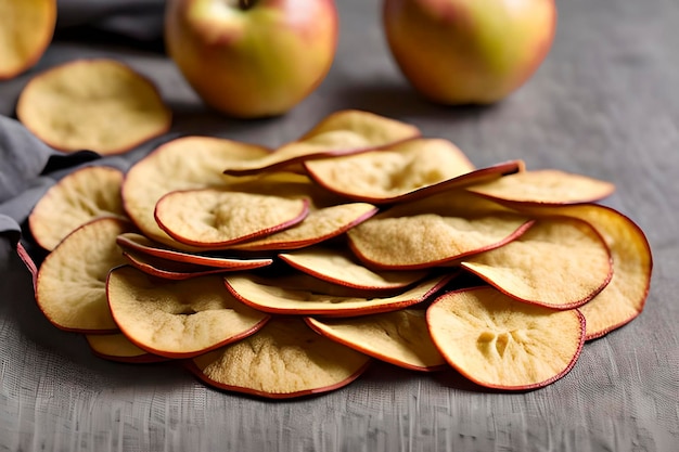 Les chips de pomme sont une délicieuse collation