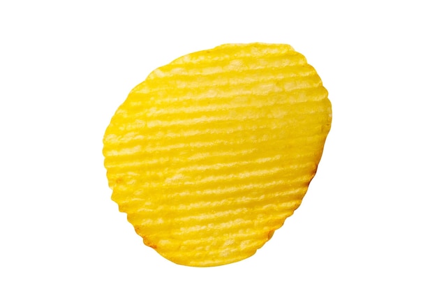 Chips de pommes de terre isolé sur fond blanc