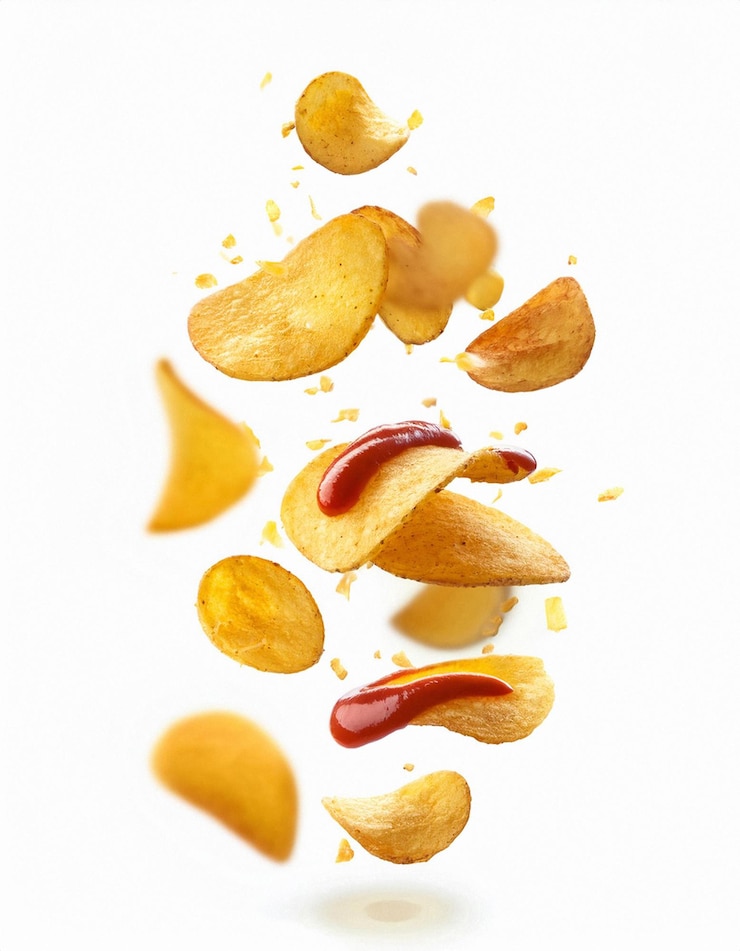 Photo des chips de pommes de terre ondulées et croquantes