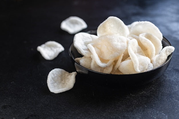 Chips de tapioca Farine ou chips de riz Collation repas