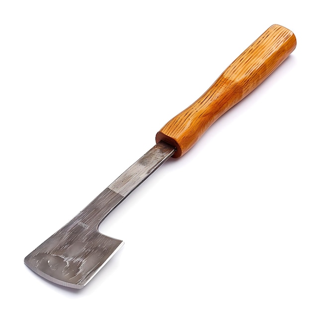Chisel avec lame d'acier et poignée de bois un outil utilisé pour Ca isolé propre blancs BG Articles de conception