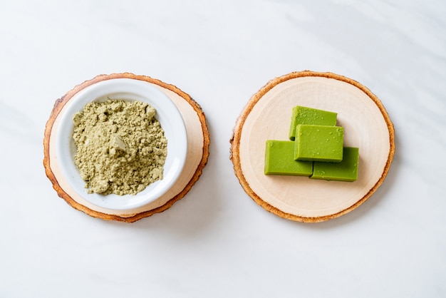 chocolat au thé vert matcha frais et doux