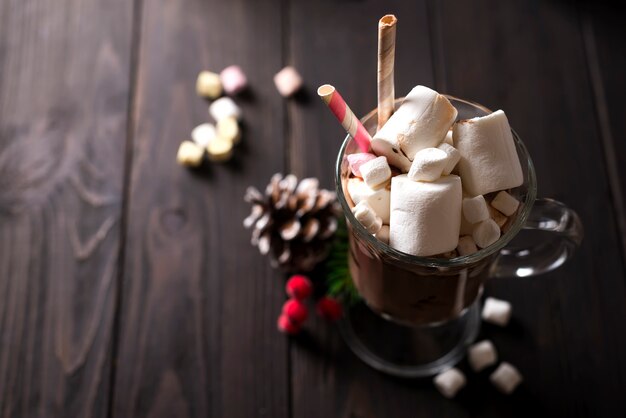 Chocolat chaud aux guimauves