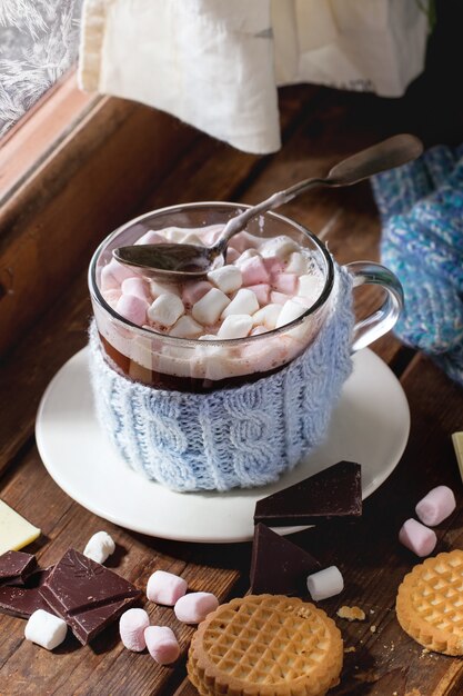 Chocolat chaud aux guimauves