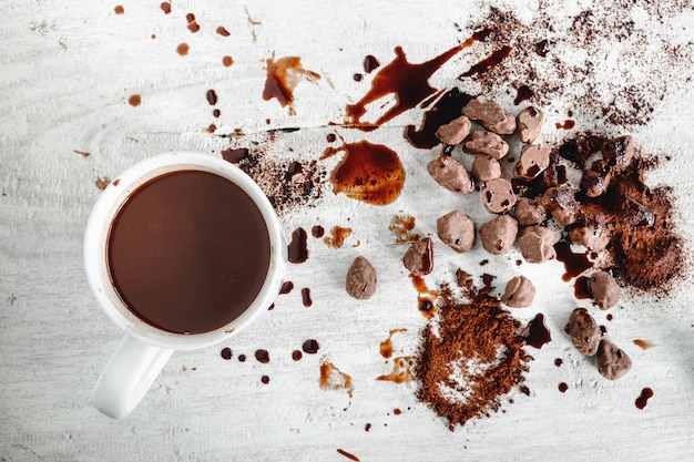 Chocolat chaud aux pépites de chocolat