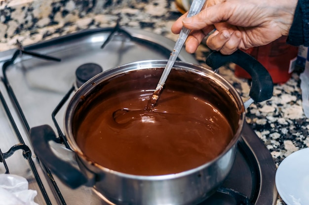 Chocolat chaud cuisine maison de grand-mère