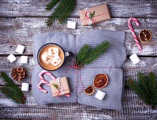 Chocolat chaud fait maison ou boisson au cacao