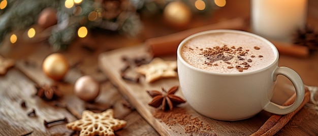 Chocolat chaud infusé avec des épices de saison