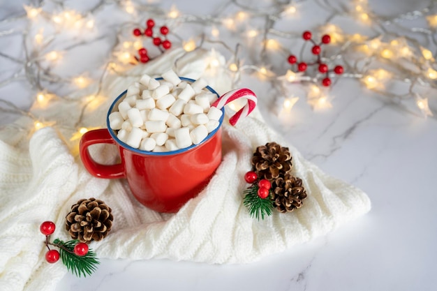 Chocolat chaud de Noël à la guimauve