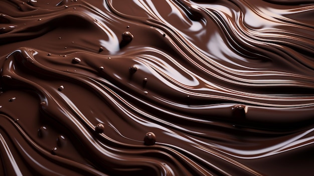 chocolat fondu texture fond IA générative